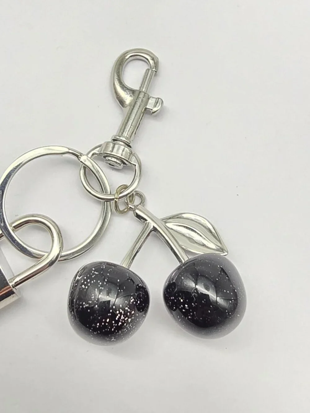 LV Silver Padlock 🔑 Authentic Louis Vuitton Charm + Unbranded Cherry Keychain